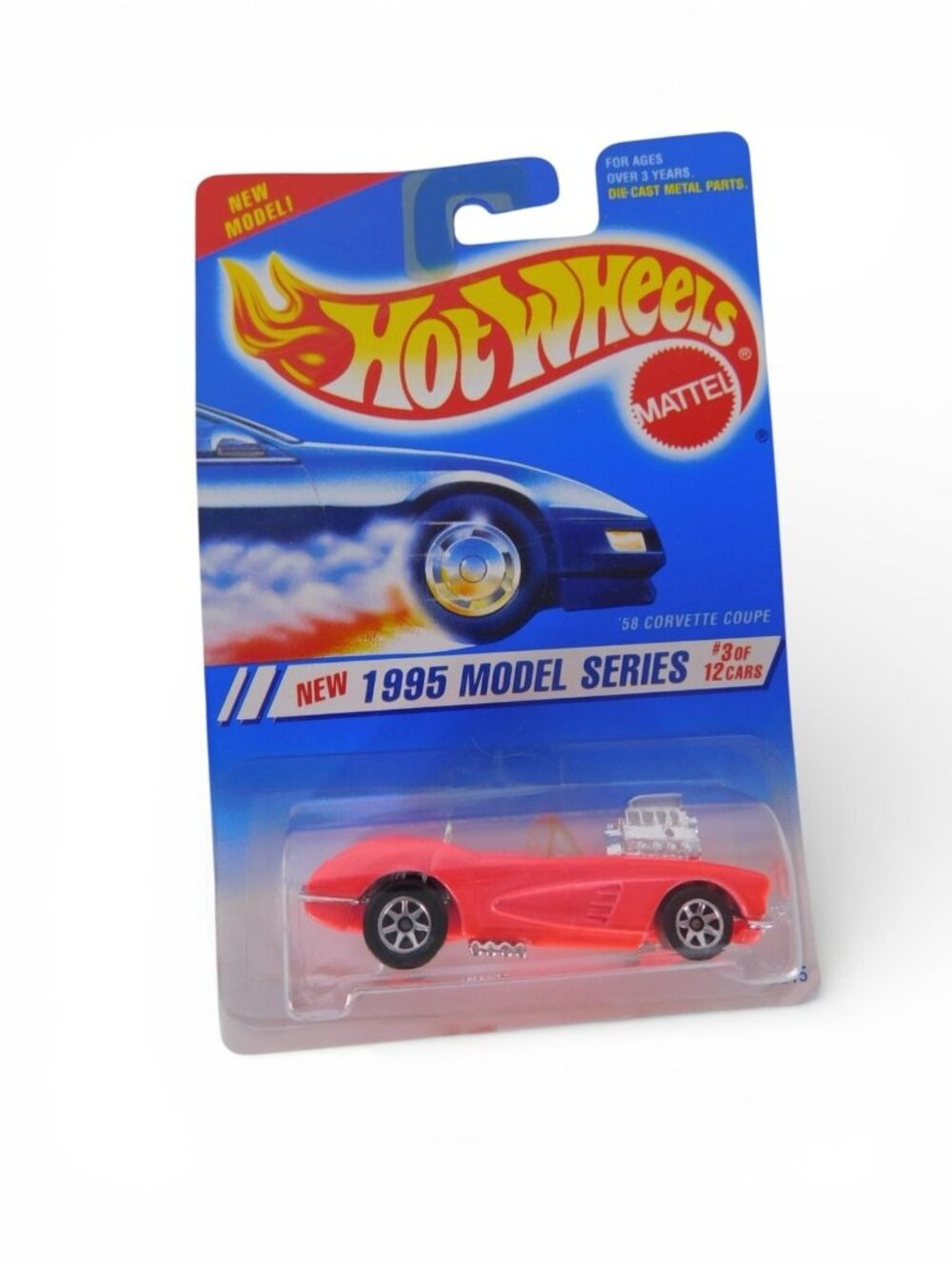 Hot Wheels Chevrolet Corvette 1958 Car 1:64 Red 1995 Model Series Unopened